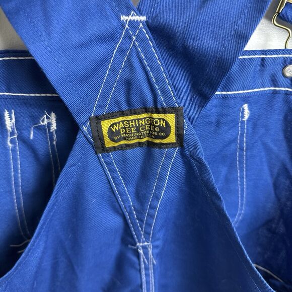 Vintage Deadstock Washington Dee Cee Overall Shorts Blue Size 9 Made in USA - Picture 4 of 12